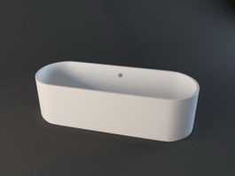 Double ended bath tub 3d model preview
