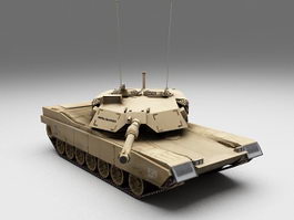 US Marines M1 Abrams tank 3d model preview