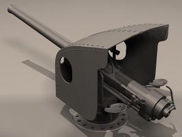 Anti-Aircraft Gun 3d model preview