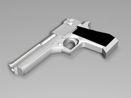 Desert eagle handgun 3d model preview