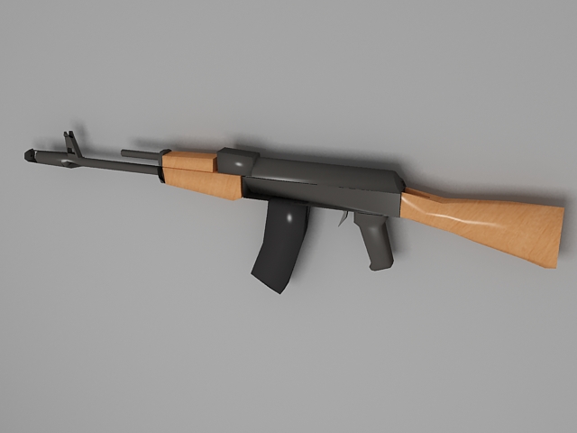 AK-47 Assault rifle 3d rendering