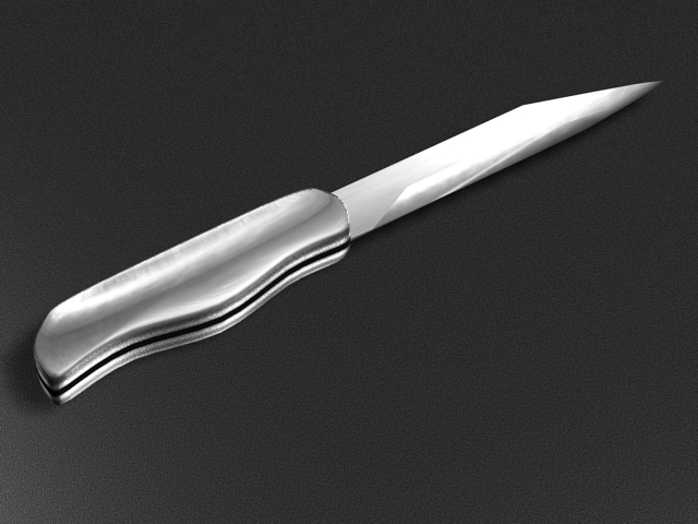Flick knife 3d rendering