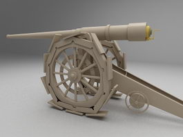Antique Cannon 3d model preview