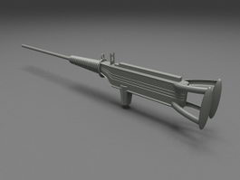 Future weapon sniper rifle 3d model preview