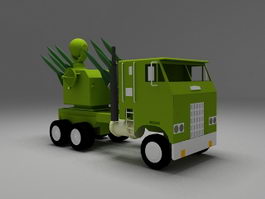 Military missile launcher 3d model preview