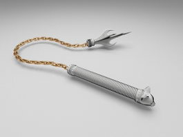 Chain whip dart weapon 3d model preview