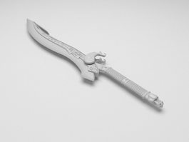 Medieval dagger 3d model preview