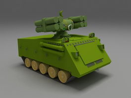 Anti-Aircraft missile system 3d model preview
