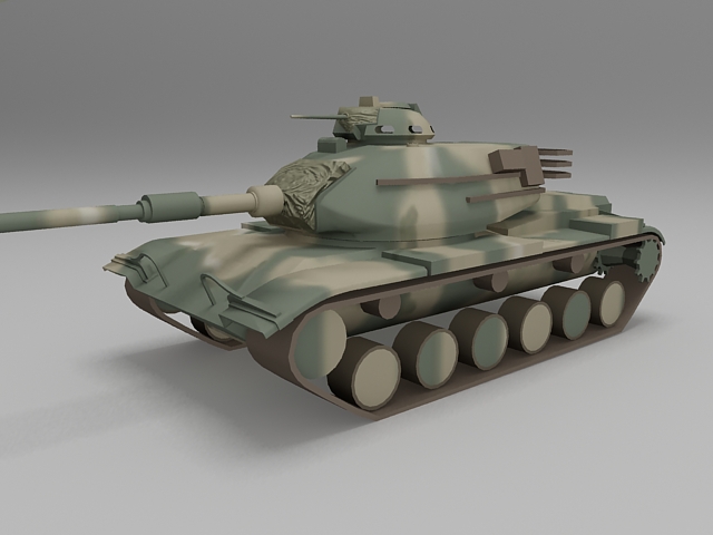 M60 Patton Tank 3d rendering