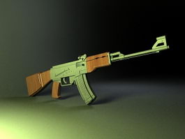 AK-47 assault rifle 3d model preview