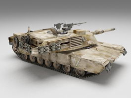 M1 Abrams main battle tank 3d model preview