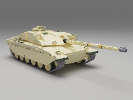 British Challenger tank 3d model preview