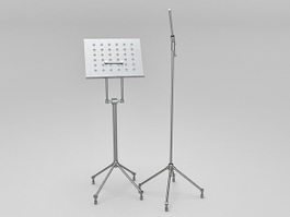 Folding music stand 3d preview