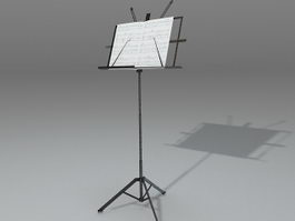Floor music stand 3d preview