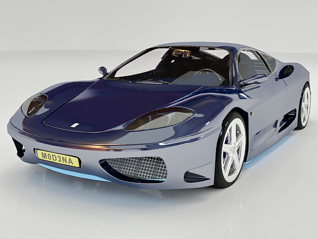 Ferrari Enzo sports car 3d rendering