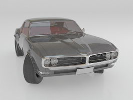 Pontiac Firebird Muscle car 3d model preview