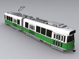 Vintage tram 3d model preview