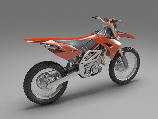 Dirt bike 3d rendering