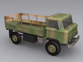 Russian GAZ-66 truck 3d model preview