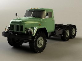 Soviet Union ZIL 131 army truck 3d model preview