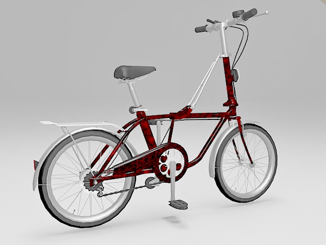 Urban bicycle 3d rendering