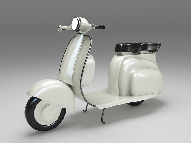 Motor scooter 3d rendering