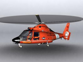 Eurocopter HH-65 Dolphin helicopter 3d model preview