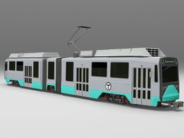 Articulated tram 3d preview