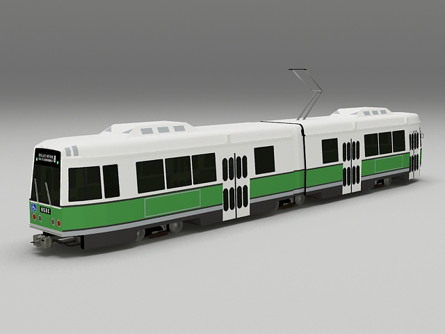 LRV trolley bus 3d rendering