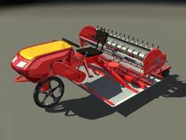 Small asphalt paving machine 3d model preview
