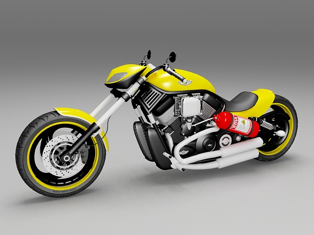 Harley-Davidson sportster custom 3d rendering