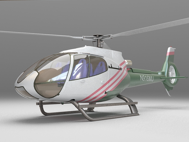 Police helicopter 3d rendering