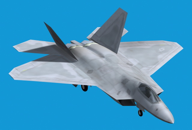 Lockheed F-22 Raptor 3d rendering