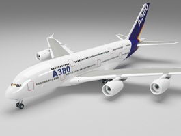 Airbus A380 Airplane 3d model preview