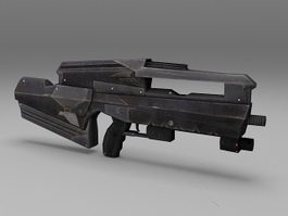 Police SWAT Rifle 3d model preview