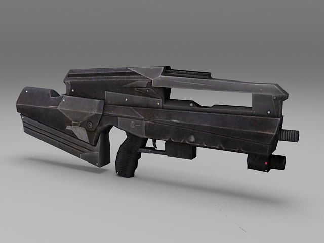 Police SWAT Rifle 3d rendering