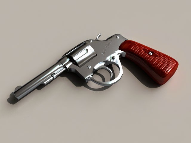 38 Caliber Revolver 3d rendering