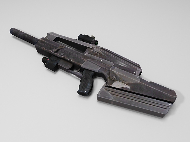 Semi-Automatic rifle 3d rendering