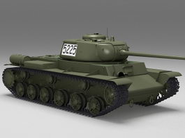 Russian KV 85 Tank 3d model preview