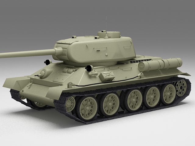 Russian T-34 Tank 3d rendering