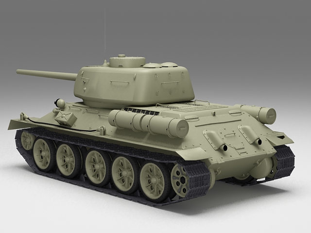 Russian T-34 Tank 3d rendering