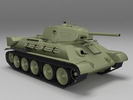 T-34 Soviet medium tank 3d model preview