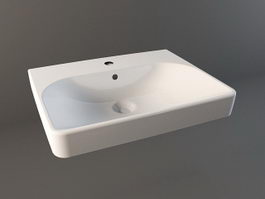 Bathroom countertop sink 3d preview