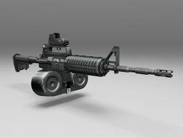 M4A1 Assault Rifle 3d model preview