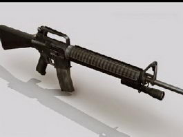 M16A2 Assault Rifle 3d model preview