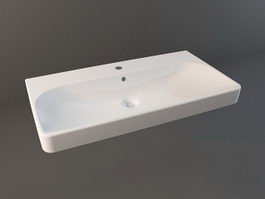 Countertop bathroom sink 3d model preview