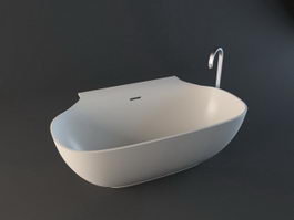Freestanding tub with tap 3d preview
