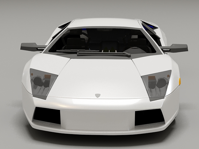 White Lamborghini Murcielago 3d model - CadNav
