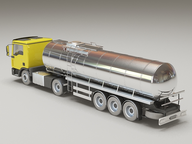 Chemical Tank Truck 3d rendering