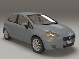 Fiat Punto supermini car 3d preview